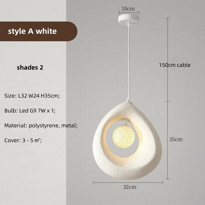 Round Wabi Sabi pendant lamp 