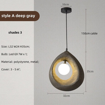 Round Wabi Sabi pendant lamp 