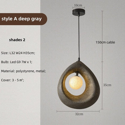 Round Wabi Sabi pendant lamp 