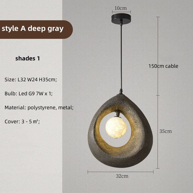 Round Wabi Sabi pendant lamp 