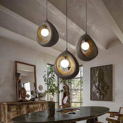 Round Wabi Sabi pendant lamp 