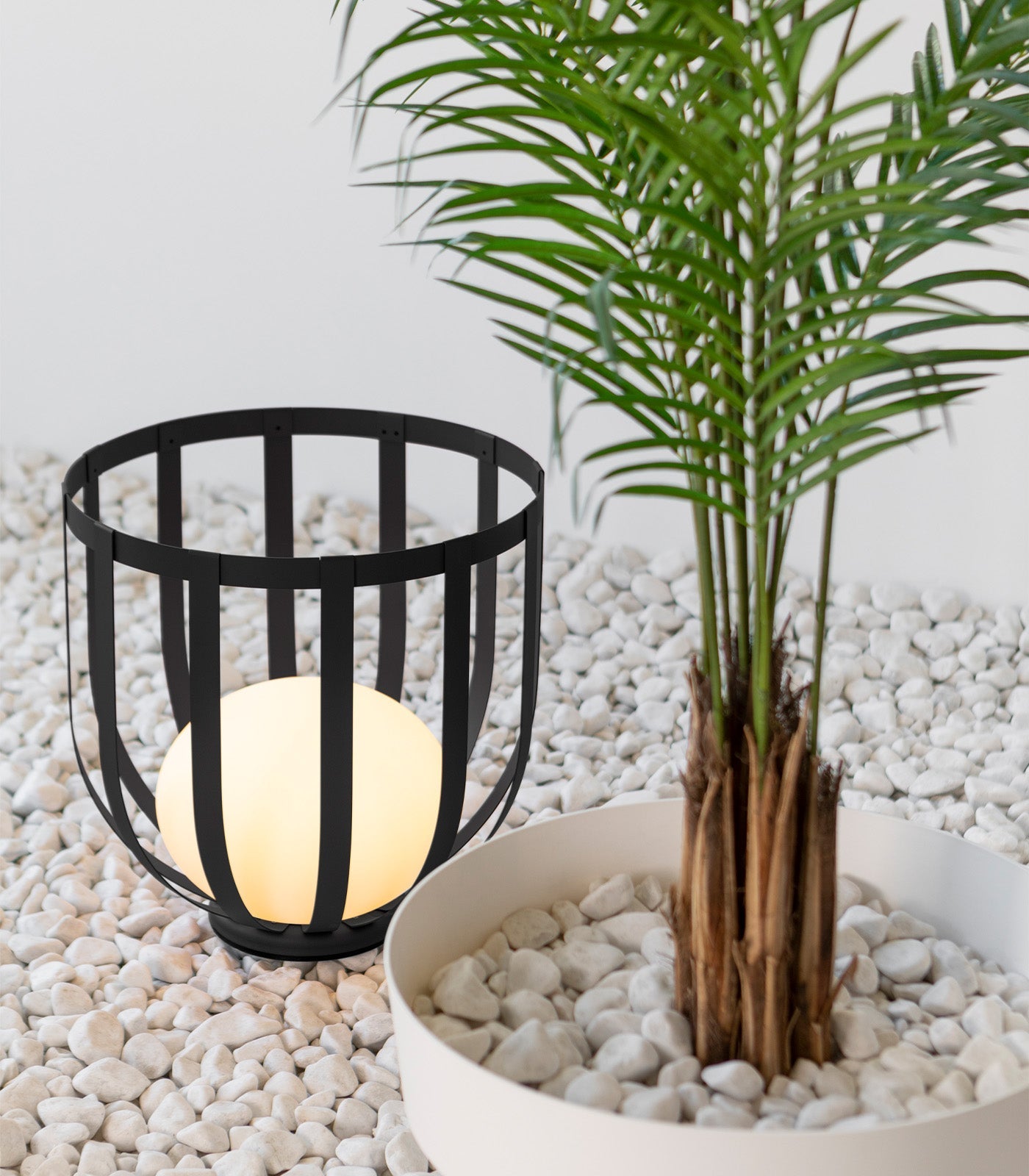 Luxury garden lamp with flower box