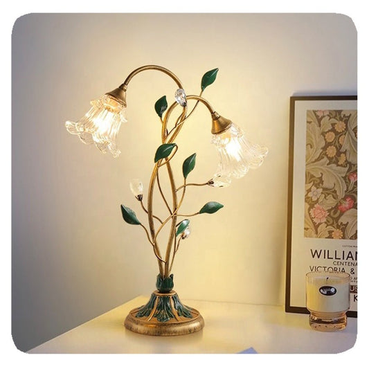 New French Flower Table Lamp