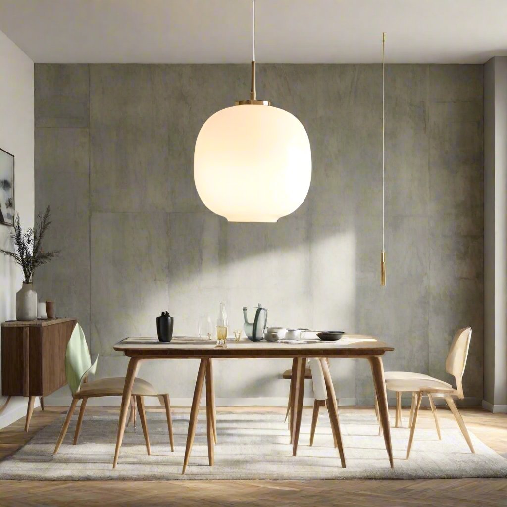 Modern Scandinavian Opal Glass Radihous Pendant Lamp