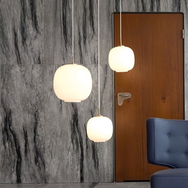 Modern Scandinavian Opal Glass Radihous Pendant Lamp