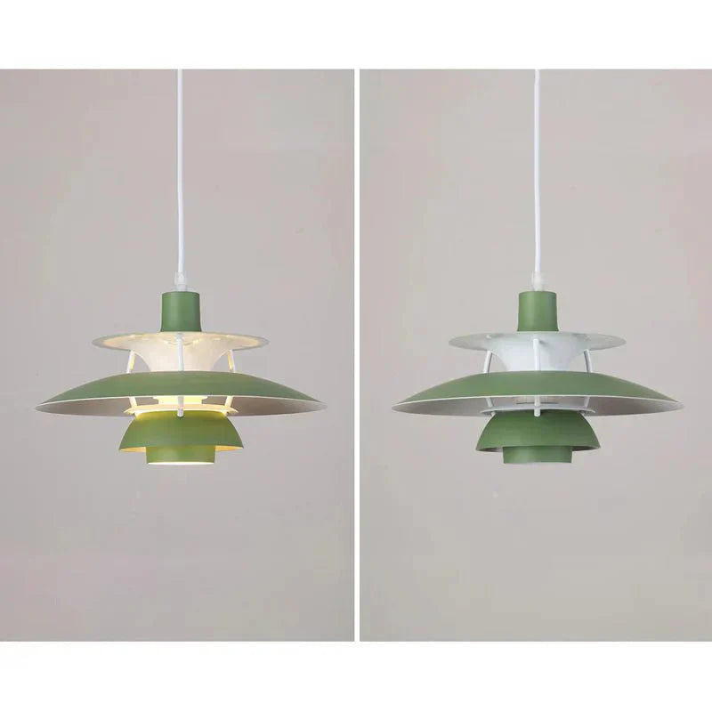 Morandi Modern LED pendant lamp with shade