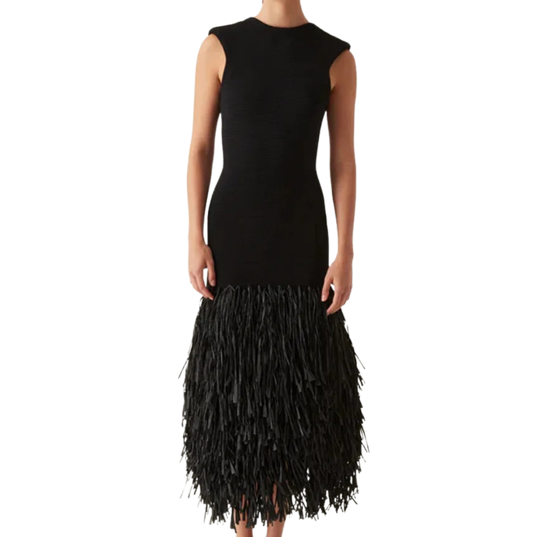 ALINE™ | LONG DRESS WITH FRINGES 