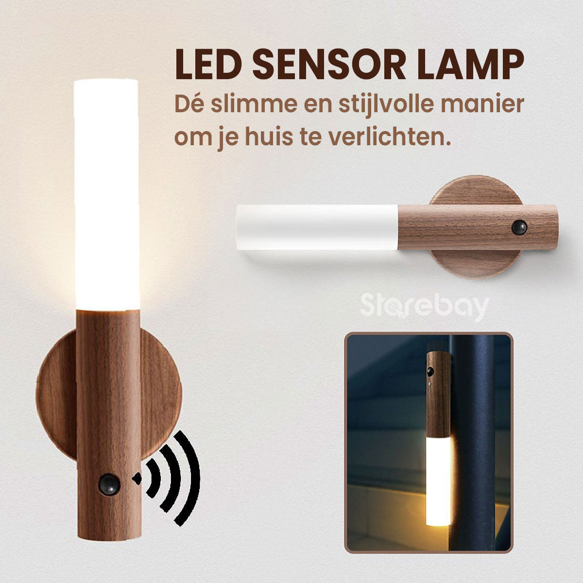 LED wandlamp met bewegingssensor