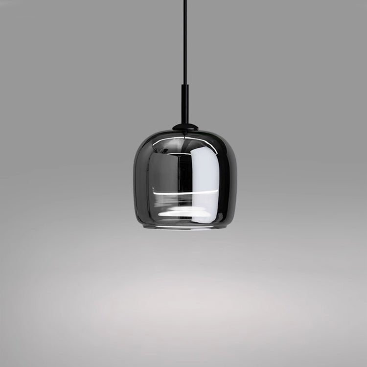 Scandinavian black glass pendant lamp