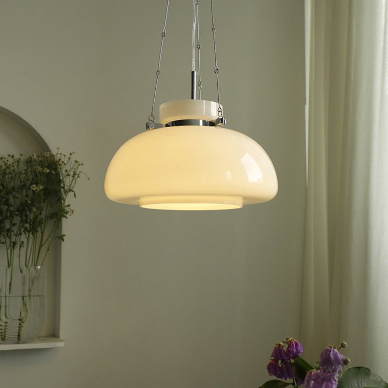 Milky pendant lamp 