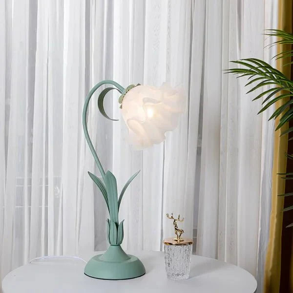 Vintage adjustable flower table lamp