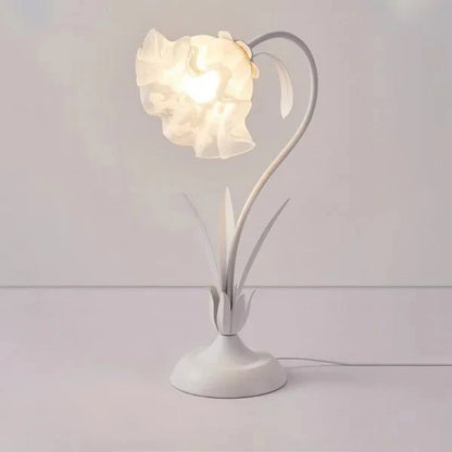 Vintage adjustable flower table lamp