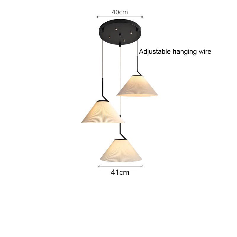 Noridic pleated cream pendant lamp